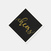 Nieuwjaar van Faux Gold Foil - Cheers Servetten (Hoek)