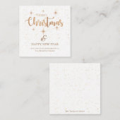 Nieuwjaar van feestdag voor feestdagen notitiekaartje (Voorkant / Achterkant)