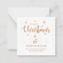 Nieuwjaar van feestdag voor feestdagen notitiekaartje