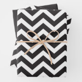 Nieuwjaar van het zwarte en witte dikke Chevron We Inpakpapier Vel (In situ)
