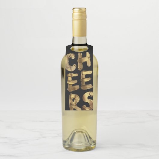 Nieuwjaar van het zwarte goud flessenhanger (Op fles)