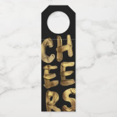 Nieuwjaar van het zwarte goud flessenhanger (Voorkant)