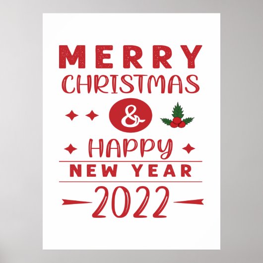 Nieuwjaar van Kerstmis 2022 Poster (Voorkant)