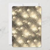 Nieuwjaar van modern zwart-wit en goud feestdagenkaart (Achterkant)