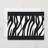 Nieuwjaar van Small Black/White Zebra Kaart (Achterkant)
