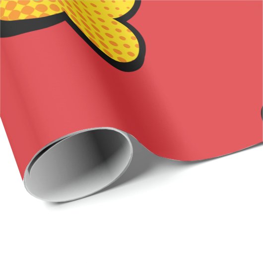 Nieuwjaar van stripstijl Retro Cadeaupapier (Rol Hoek)