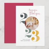 Nieuwjaar Verloving Foto Aankondiging Kaart (Voorkant / Achterkant)