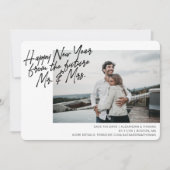 Nieuwjaar Verloving save the date Feestdagenkaart (Voorkant)