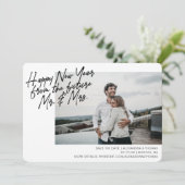 Nieuwjaar Verloving save the date Feestdagenkaart (Staand voorkant)