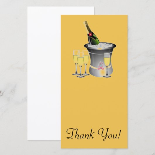 Nieuwjaar vieren bedankkaart (Voorkant / Achterkant)