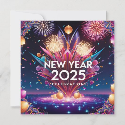 Nieuwjaar vieren feestdagenkaart (Voorkant)