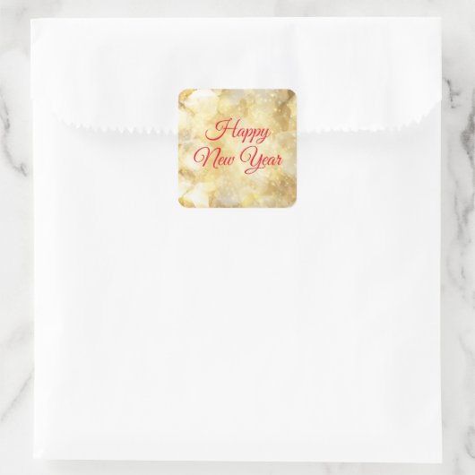 Nieuwjaar Vierkante Sticker (Tas)