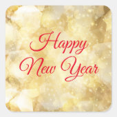 Nieuwjaar Vierkante Sticker (Voorkant)