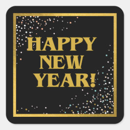 Nieuwjaar Vierkante Sticker