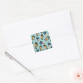 nieuwjaar vierkante sticker (Envelop)