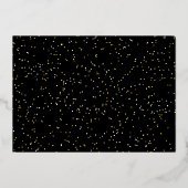 Nieuwjaar vreugde feest goud één foto confetti folie feestdagenkaart (Achterkant)