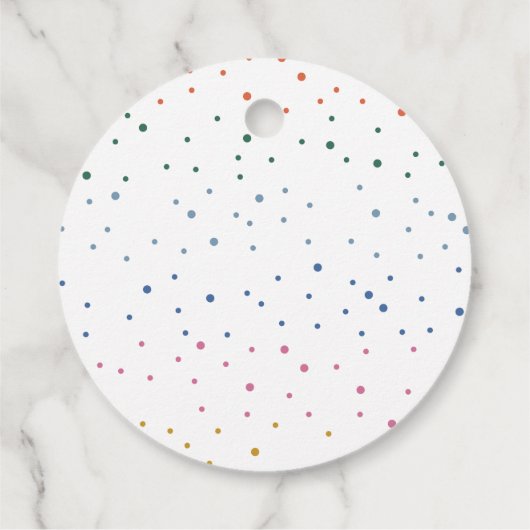 Nieuwjaar vrolijk kleurrijk kerstfeest bedankjes labels (Achterkant)