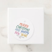 Nieuwjaar vrolijk kleurrijk kerstfeest bedankjes labels (In situ)