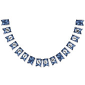 Nieuwjaar vuurwerk blauwe feestdag vlaggetjes (Alle)