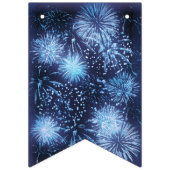 Nieuwjaar vuurwerk blauwe feestdag vlaggetjes (Eerste vlag)
