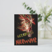 Nieuwjaar Vuurwerk Briefkaart (Staand voorkant)