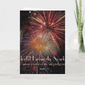 Nieuwjaar vuurwerk feestdagen kaart (Achterkant)