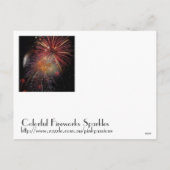 Nieuwjaar vuurwerk feestdagenkaart (Achterkant)