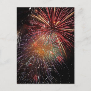 Nieuwjaar vuurwerk feestdagenkaart