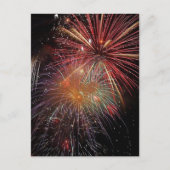 Nieuwjaar vuurwerk feestdagenkaart (Voorkant)