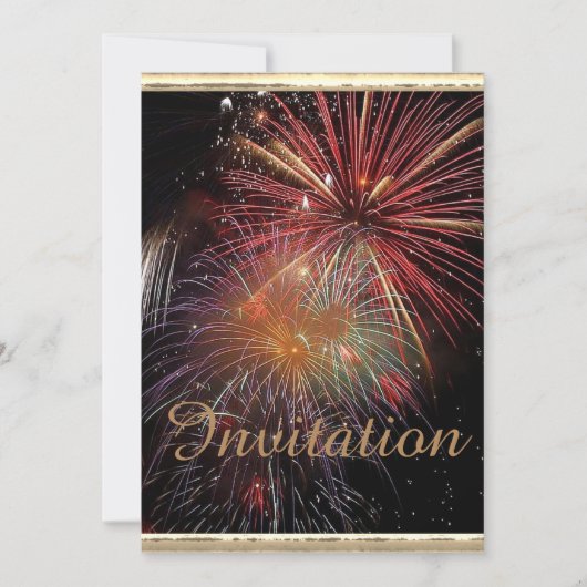 Nieuwjaar vuurwerk kaart (Voorkant)