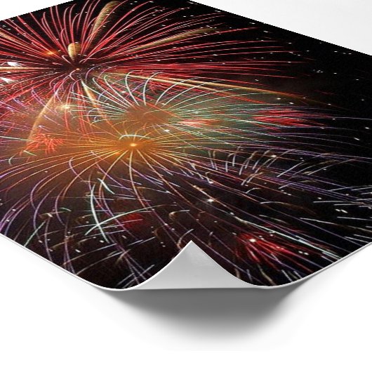 Nieuwjaar vuurwerk poster (Hoek)