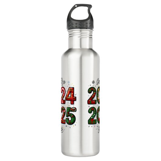 Nieuwjaar Waterflesjes Waterfles (Voorkant)