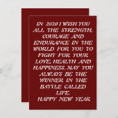 NIEUWJAAR WENSKAART FEESTDAGENKAART (Voorkant / Achterkant)