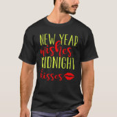 Nieuwjaar wenst Midnight Kisses T-shirt (Voorkant)