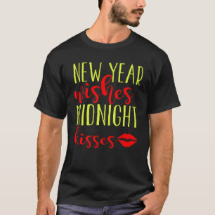 Nieuwjaar wenst Midnight Kisses T-shirt