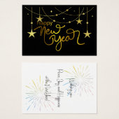 Nieuwjaar - wietenkaart visitekaartje (Voorkant /achterkant)