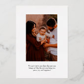 Nieuwjaar wil minimale legante scriptfoto folie feestdagenkaart (Achterkant)