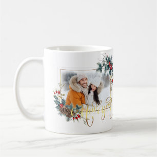 Nieuwjaar Winter foto Faux Gold Folie Stijl Koffiemok