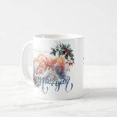 Nieuwjaar Winter foto in blauwe stijl Koffiemok (Voorkant links)