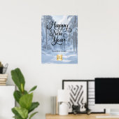 Nieuwjaar winter wonderland business logo poster (Thuiskantoor)