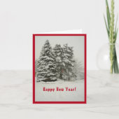 Nieuwjaar Winter's Wonderland van sneeuw Kaart (Voorkant)