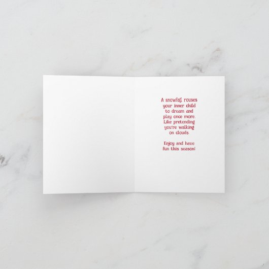 Nieuwjaar Winter's Wonderland van sneeuw Kaart (Binnen)