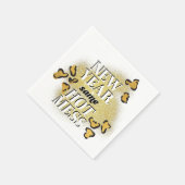 Nieuwjaar Zelfde Hot Mess Grappig Glitter Luipaard Servet (Hoek)