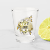 Nieuwjaar Zelfde Hot Mess Grappig Glitter Luipaard Shot Glas (Voorkant)