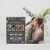 Nieuwjaar Zwangerschap Aankondiging 2023-kaart (Staand voorkant)