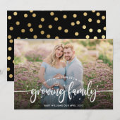 Nieuwjaar Zwangerschap Foto Aankondiging (Voorkant / Achterkant)