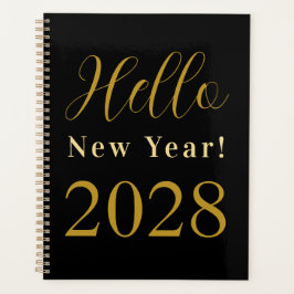 Nieuwjaar zwart goud planner