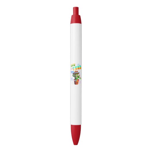 Nieuwjaar Zwarte Inkt Pen (Voorkant Verticaal)
