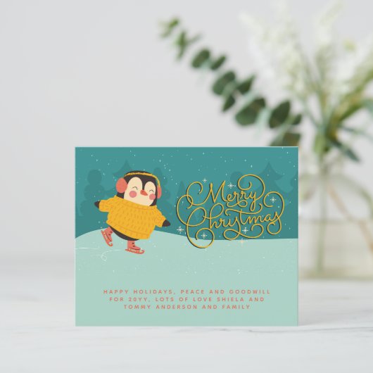 Nieuwjaarbrief met Kerstmis (Staand voorkant)