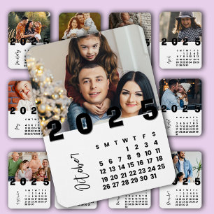 Nieuwjaars 2025 Oktober Kalender Familie Foto Magneet